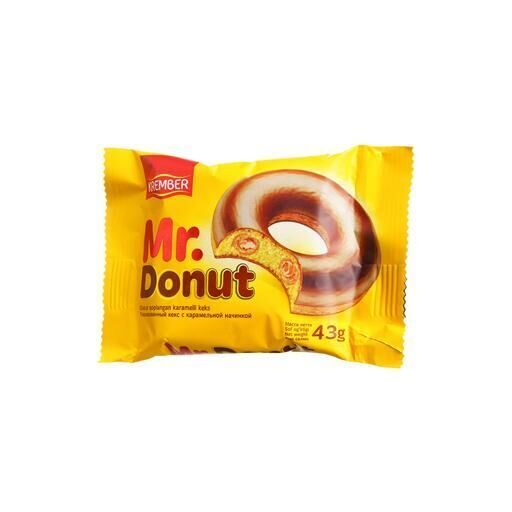MR.DONUT Глазированный кекс с карамельной начинкой 43г