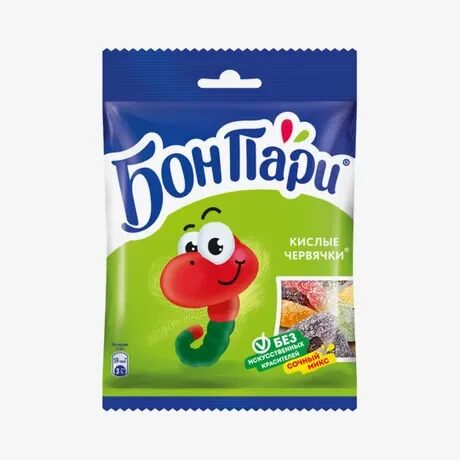 БонПари Мармелад 75г Кислые Червячки