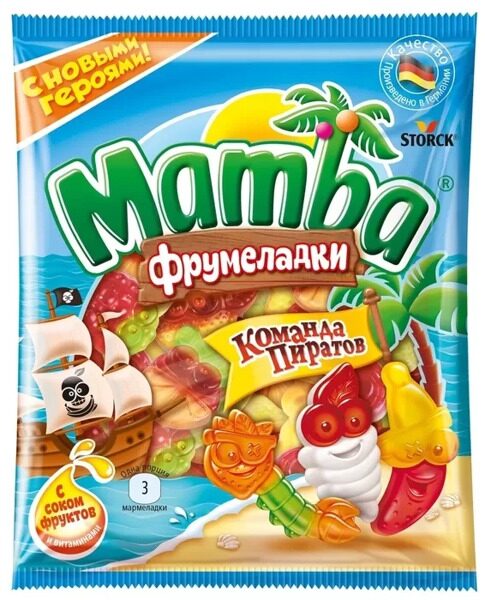 Жевательные мармелад Mamba 70г Команда Пиратов