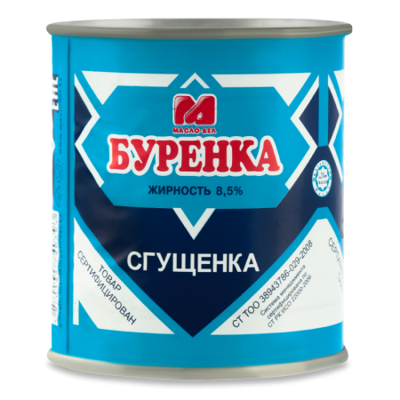 Продукт растительно-молочный сгущенный с сахаром "Сгущенка Буренка" 8,5% СТ ТОО , ПЭТ