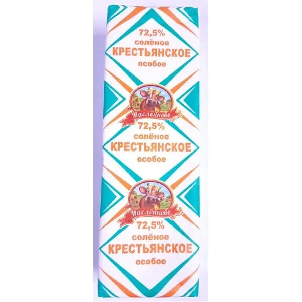 Домашнее сливочное соленое 72,5% 400гр перг.