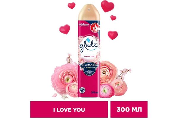 Освежитель воздуха Glade Аэрозоль I Love You, 300 мл