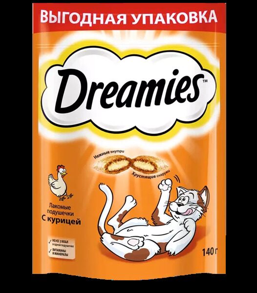 DREAMIES лаком, c курицей 140 гр