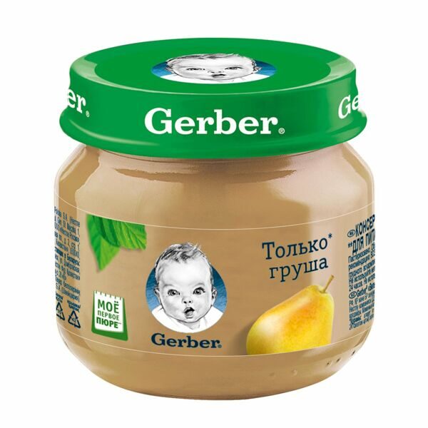 Gerber Пюре 80г Груши Вильямс б\с с 4мес