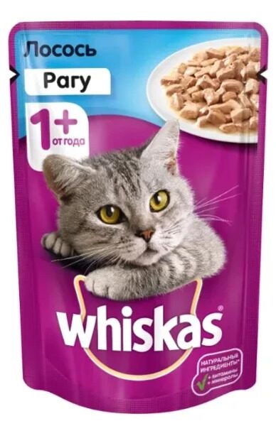 Вискас рагу с лососем 85г