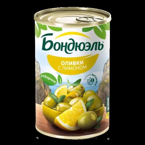 Оливки Бондюэль 314г С Лимоном