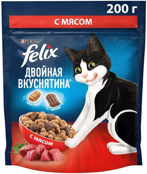 FELIX Двойная Вкуснятина Мясо 200г